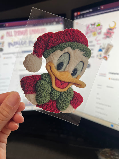 Latch Hook Yarn Faux Christmas Mickey and Friends UV Direct to Film Decals Christmas DIY Sticker