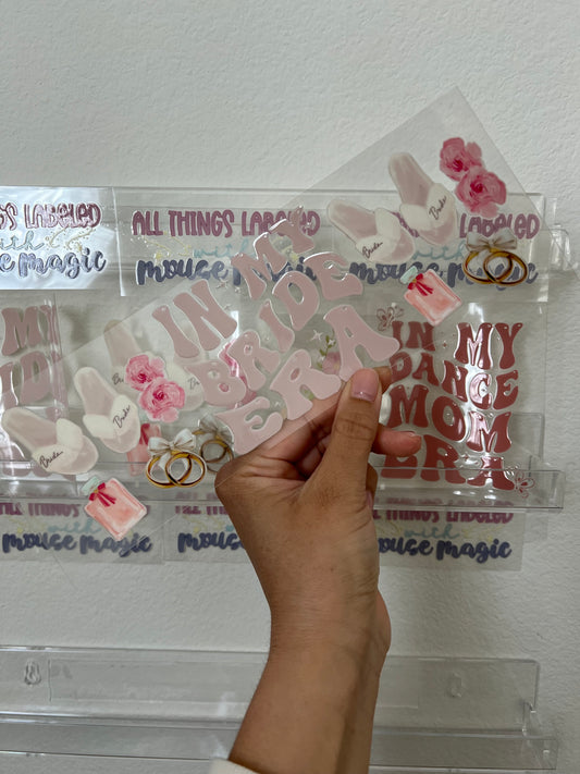 In My Bride Era UV DTF Cup Wrap Bridal Sticker | Ready to Apply 16 oz Libby Waterproof Bridal Gift Permanent Transfer