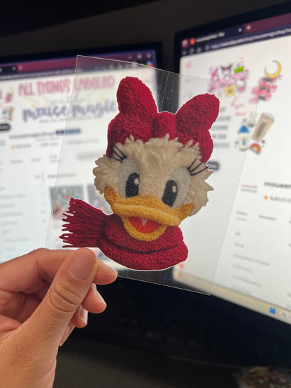 Latch Hook Yarn Faux Christmas Mickey and Friends UV Direct to Film Decals Christmas DIY Sticker